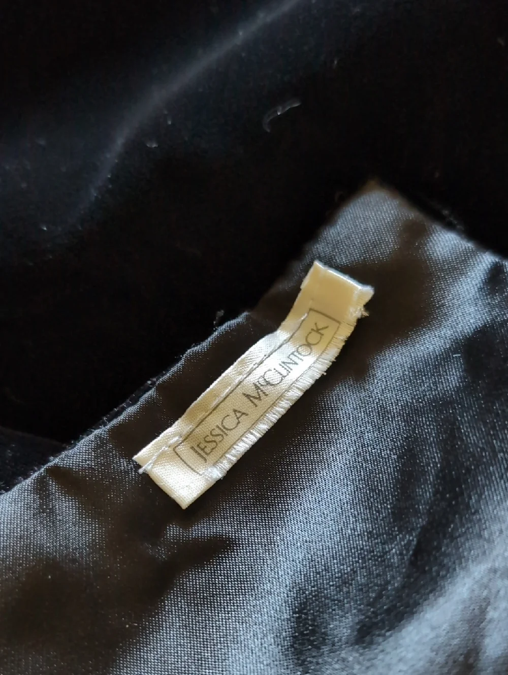 Vintage Jessica McClintock Black Velvet Extra Large Wrap Shawl 72x20